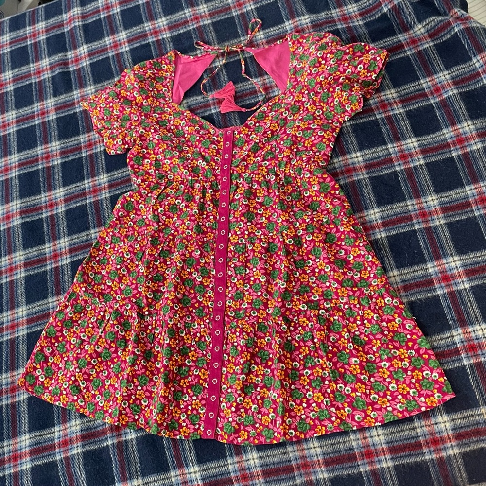 Betsey Johnson Red Floral Mini Dress - Picture 6 of 15